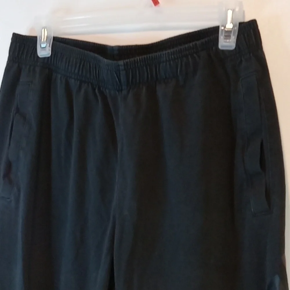Adidas Spell Out Sweatpants Jogging Pants Black Drawstring Men's Sz L EUC NICE!